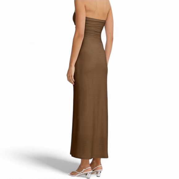 NWT Significant Other Coralie Strapless Dress Chocolate Brown - Picture 2 of 4